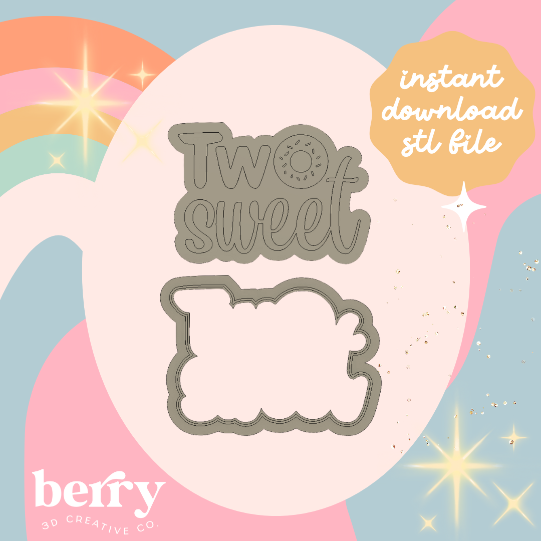 Two Sweet Cutter and Stamp STL file