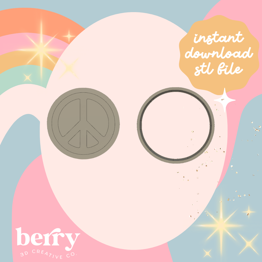 Peace Sign Cutter and Stamp stl file