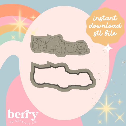 Race Car- Formula One Cutter and Stamp stl file