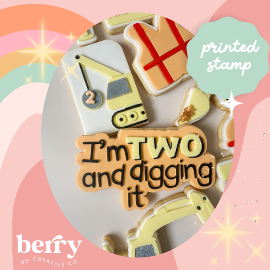I'm TWO and digging it! Stamp and matching cutter
