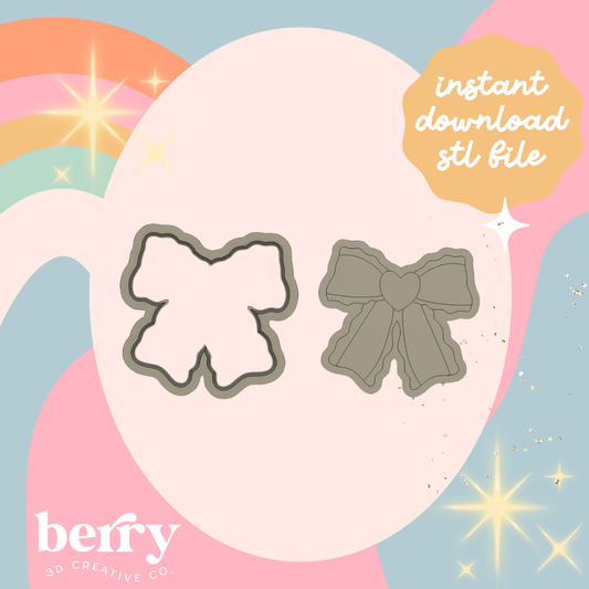 Vintage Bow Cutter and Stamp stl file