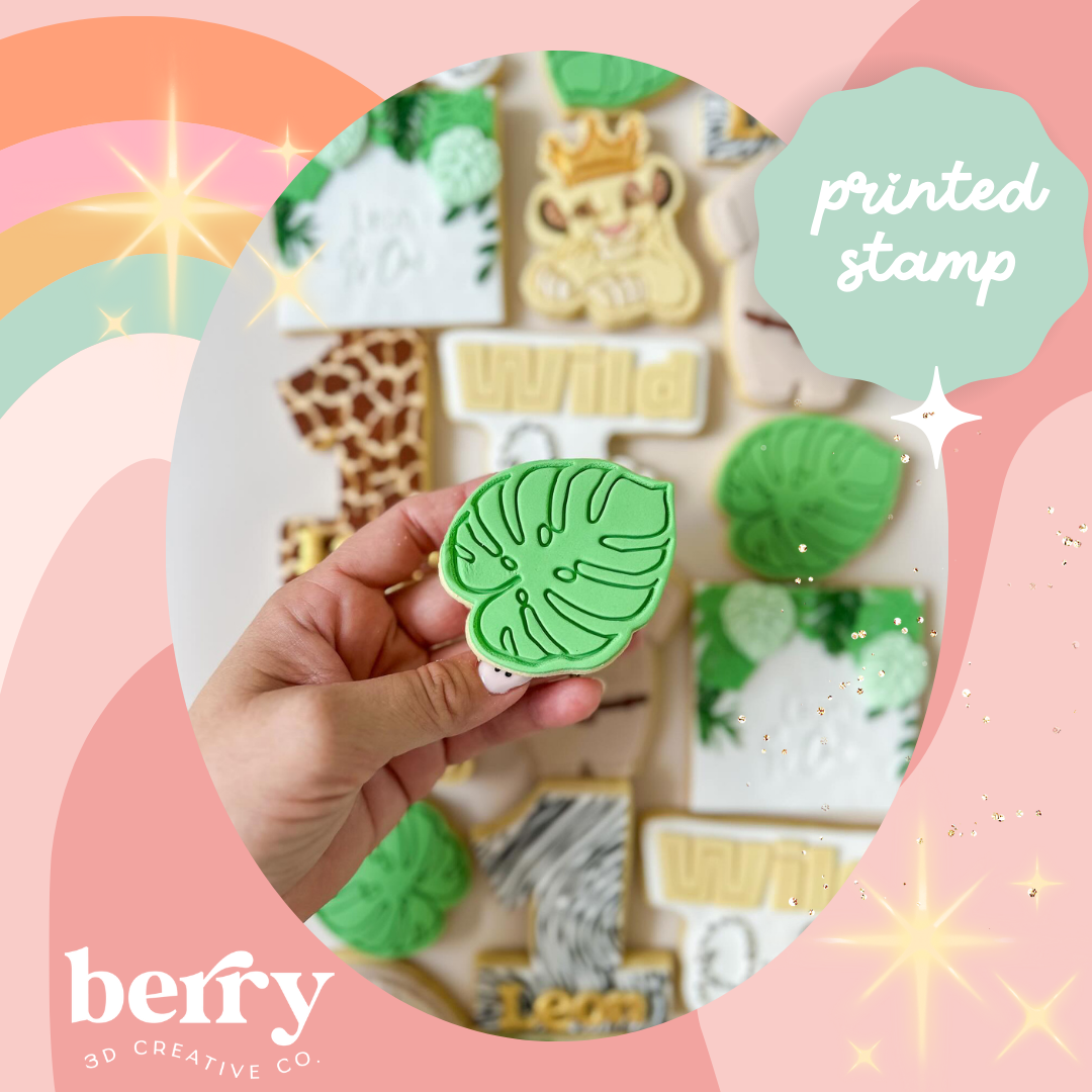Palm/ Monstera Leaf- Wild one Collection Stamp and matching cutter