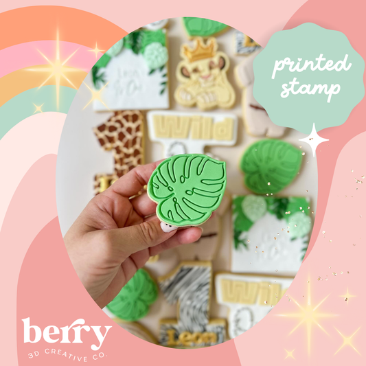 Palm/ Monstera Leaf- Wild one Collection Stamp and matching cutter