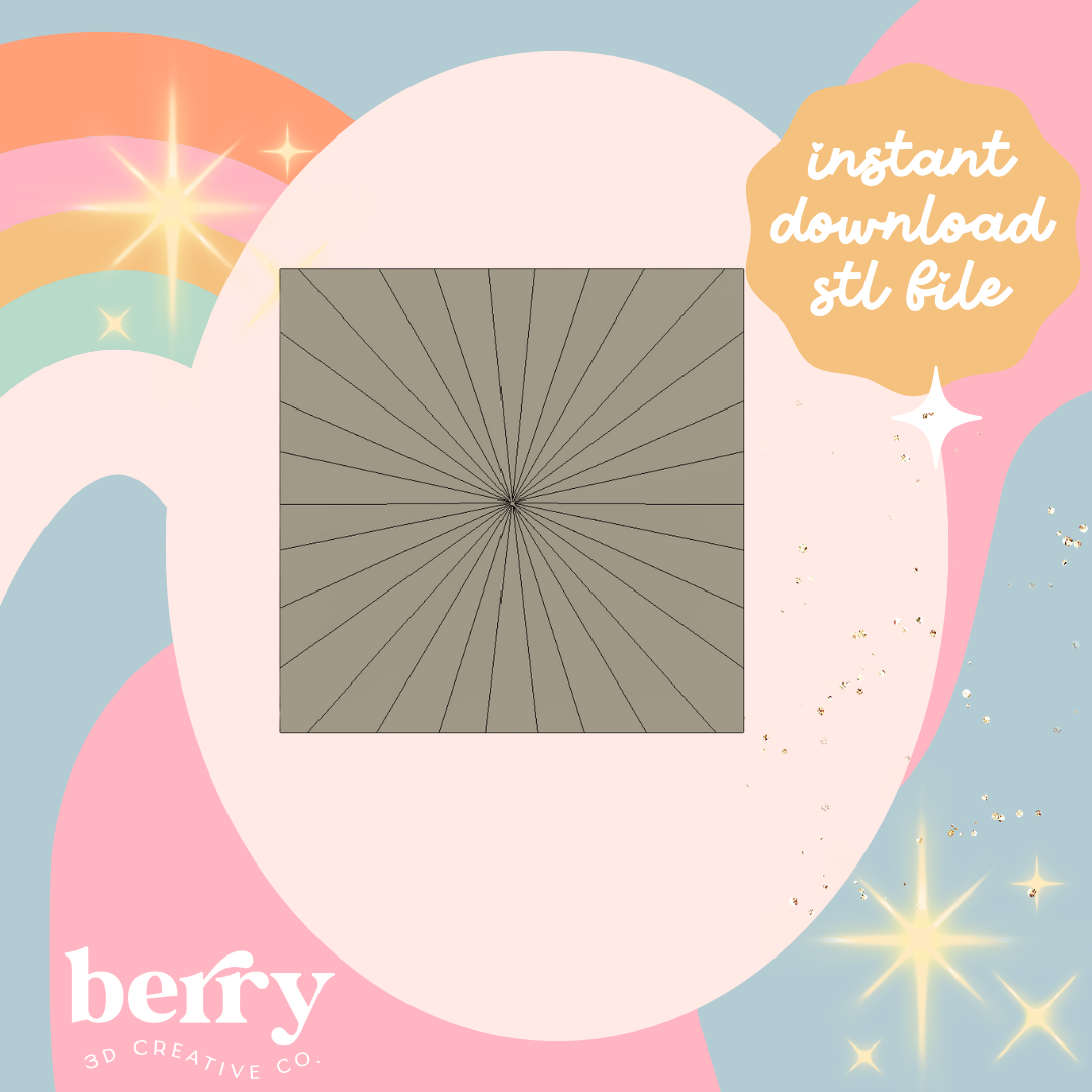 Sun Rays Texture Stamp Stamp stl file