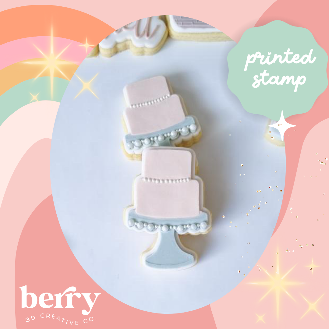 Two Tiered Cake Debosser and matching cutter