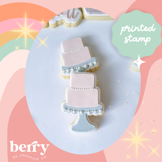 Two Tiered Cake Debosser and matching cutter