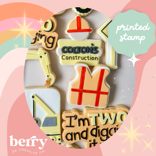 Safety Vest Sign Stamp and matching cutter