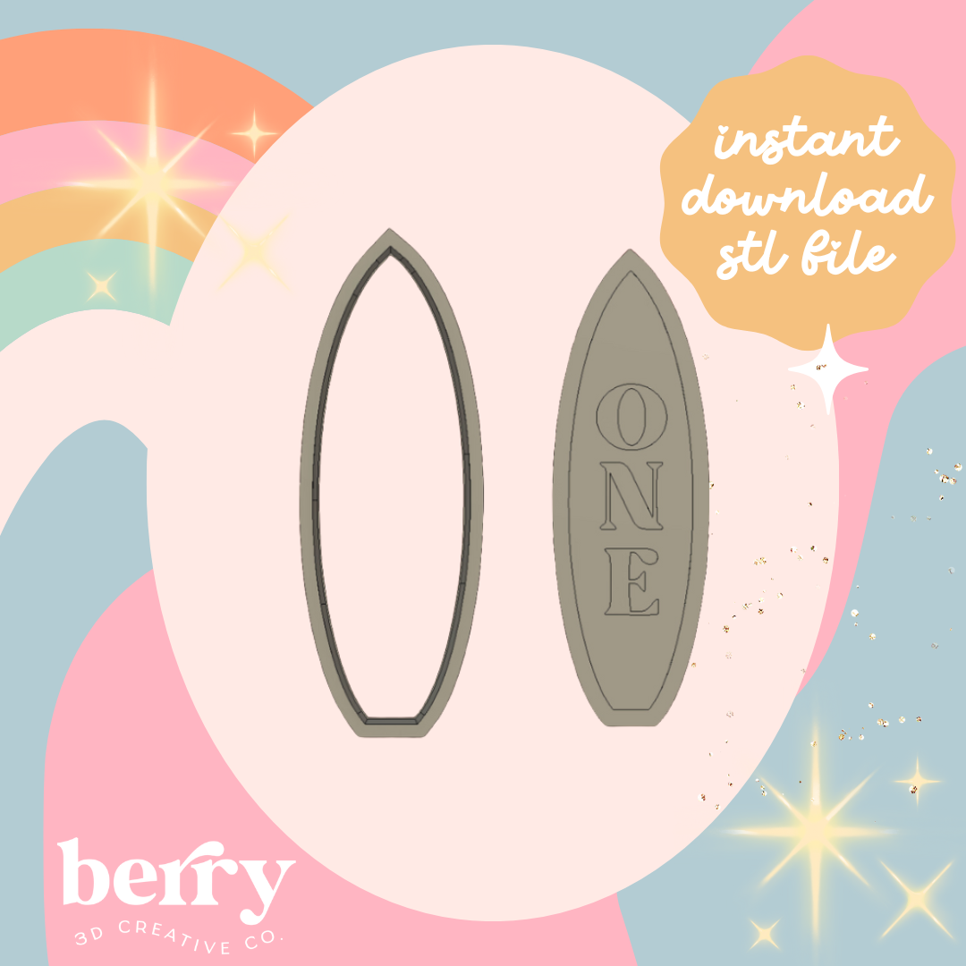 Surfboard One Cutter and Stamp stl file