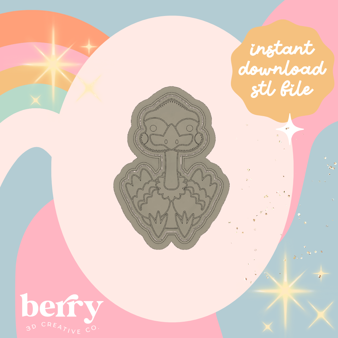 Baby Emu- Australian Animals Cutter and Stamp stl file