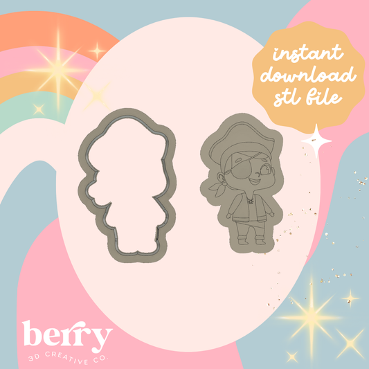 Pirate Boy Cutter and Stamp stl file