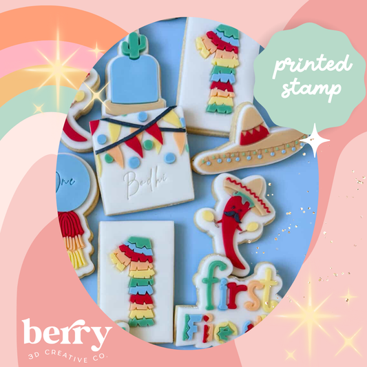 Bunting Banner on square debosser and matching cutter