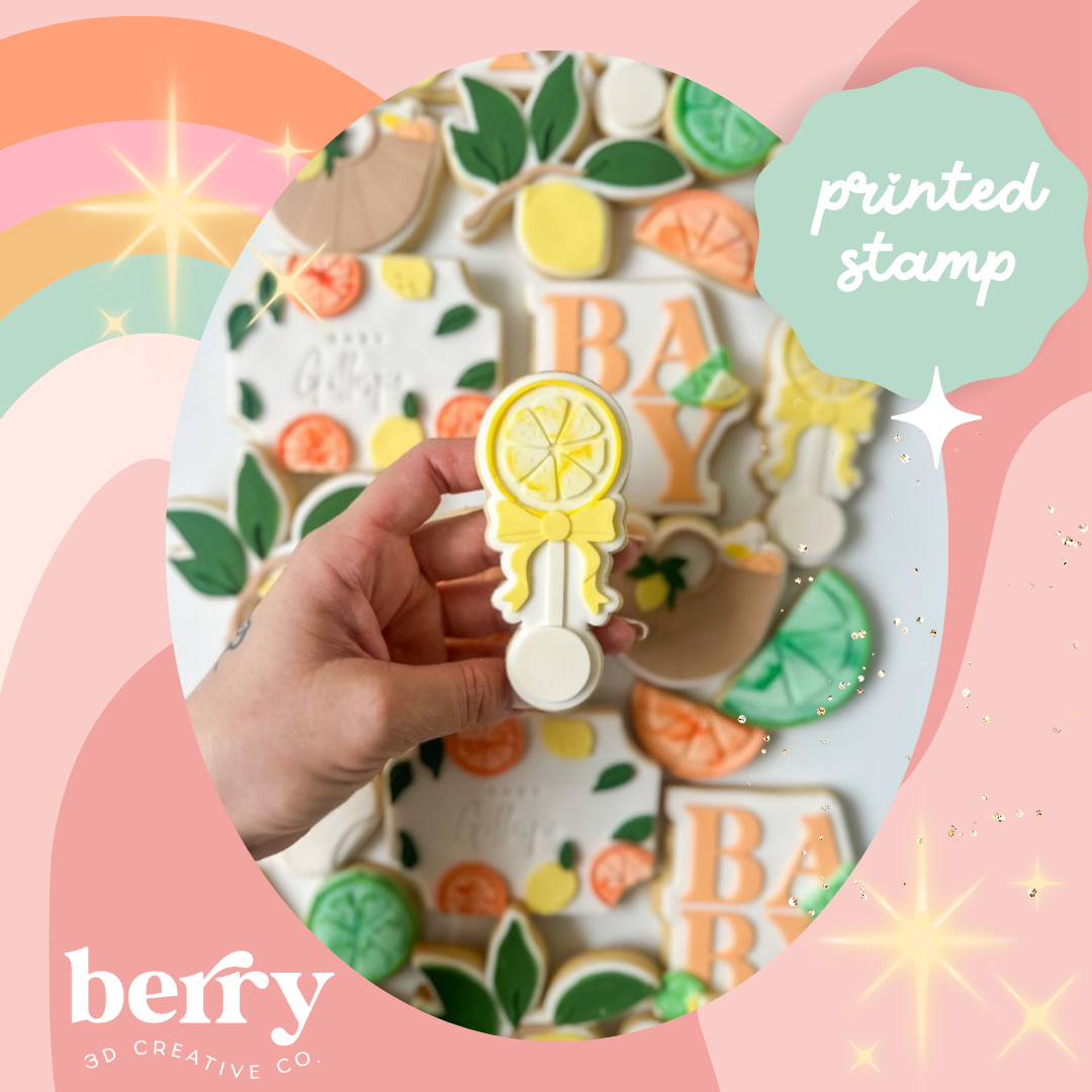 Lemon Baby Rattle 1 Stamp and matching cutter