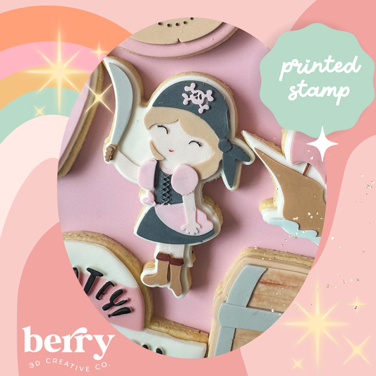 Girl Pirate Debosser and matching cutter