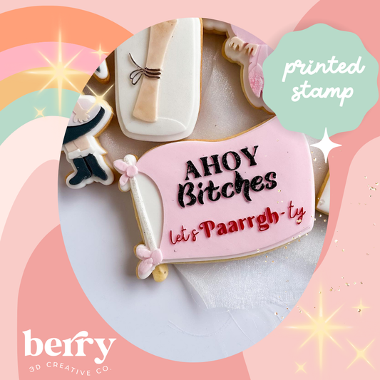 Ahoy Bitches - Let's Paarrgh-ty Pirate flag Stamp and matching cutter