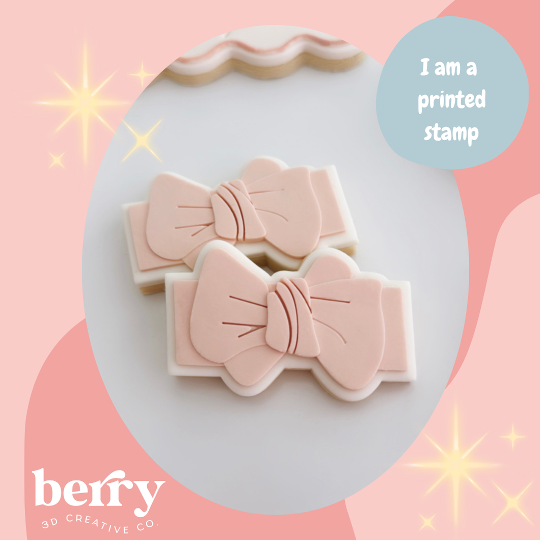 Baby Bow headband Stamp and matching cutter