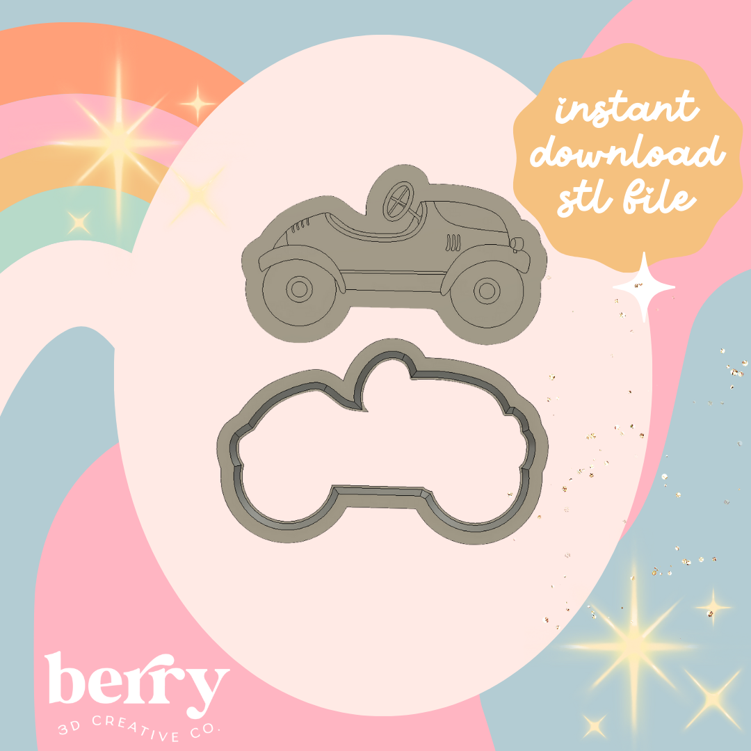 Vintage Car cutter and Stamp stl file