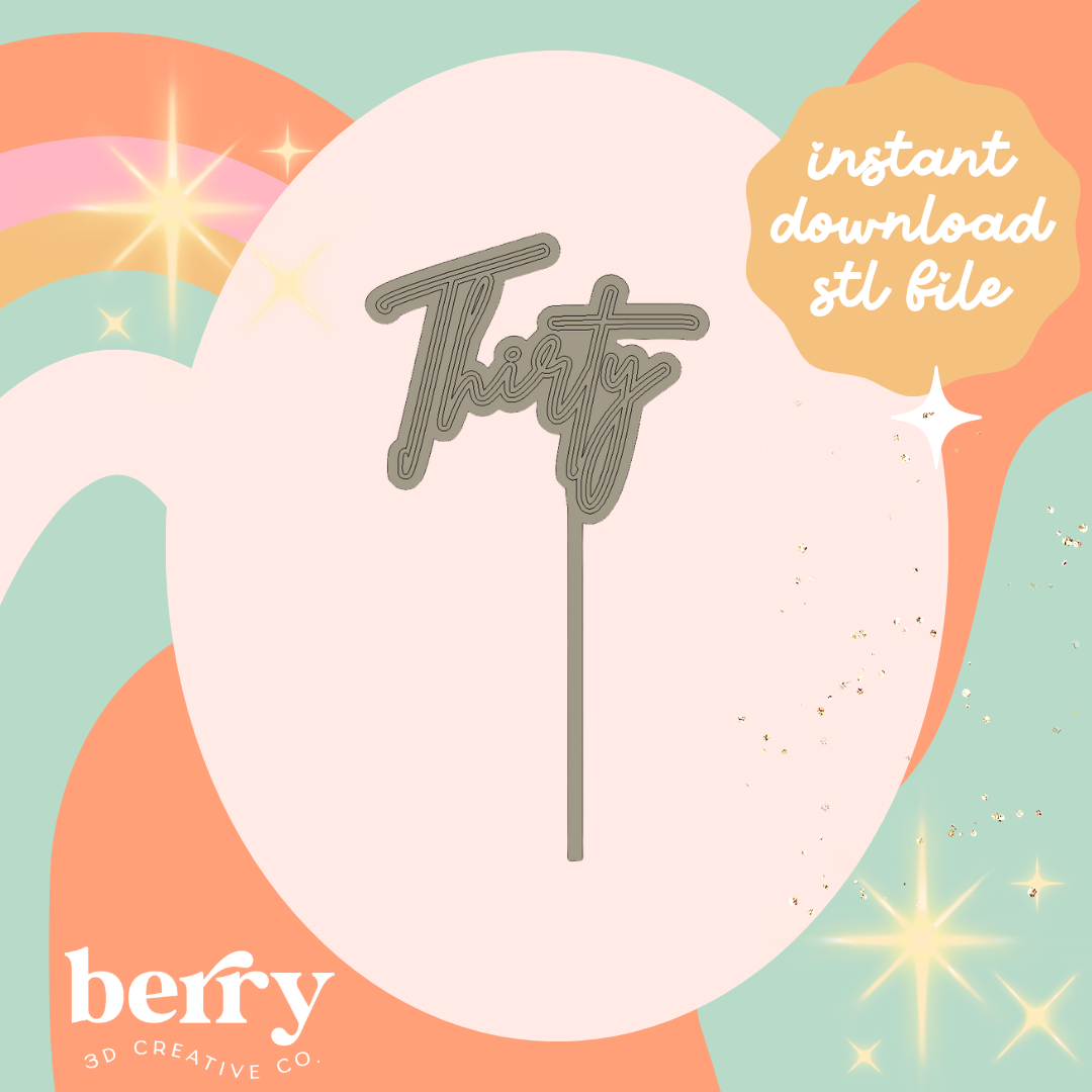 Thirty Topper STL FILE