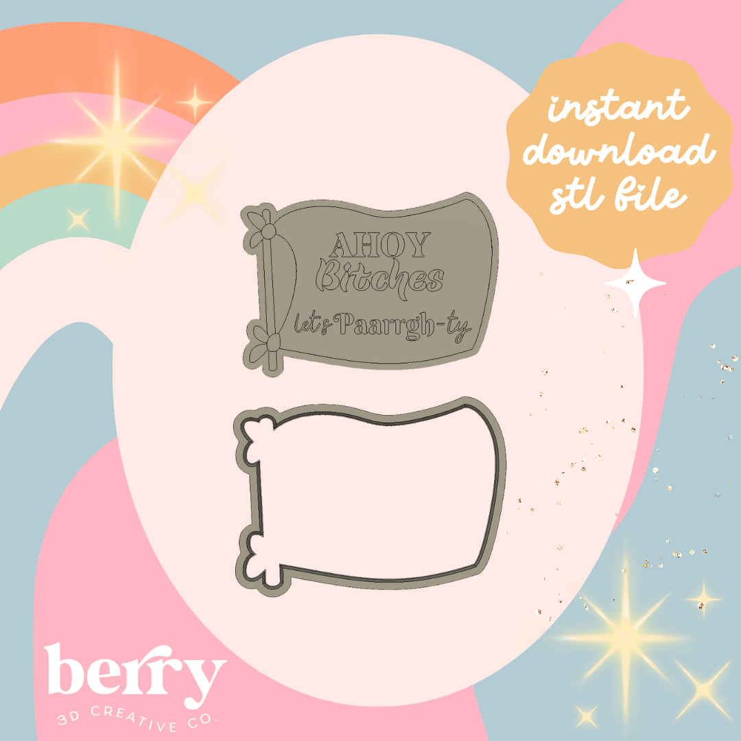 AHOY bitches lets Paarrgh-ty cutter and Stamp stl file