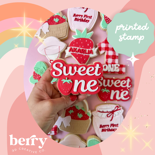 Sweet one (Strawberry) Stamp and matching cutter
