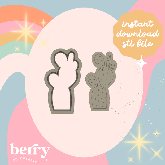 Cactus Cutter and Stamp stl file