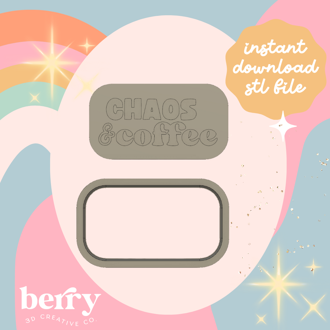 Chaos & Coffee Cutter and Stamp stl file