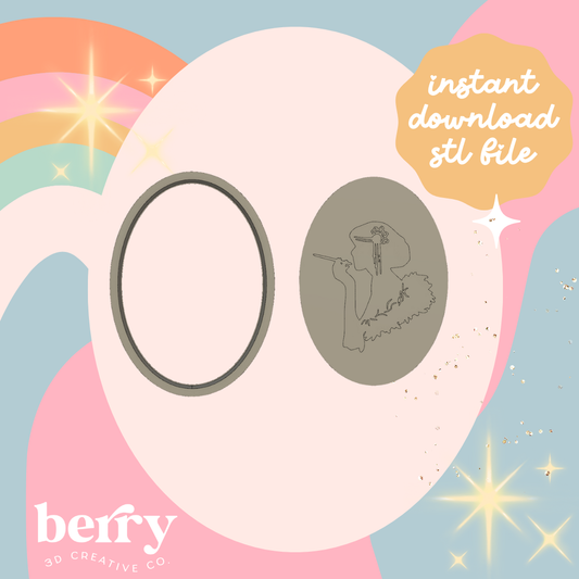 1920's Flapper smoking cigarette silhouette  Cutter and Stamp stl file