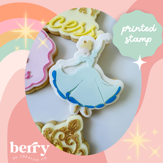 Princess Silhouette debosser Stamp with matching Cookie Cutter