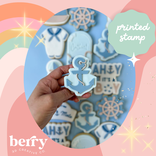 Anchor- Ahoy it's a boy Collection Stamp and matching cutter