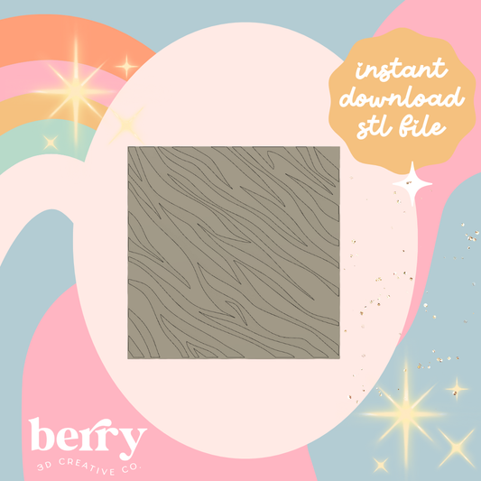 Animal Print - Zebra Texture Stamp stl file