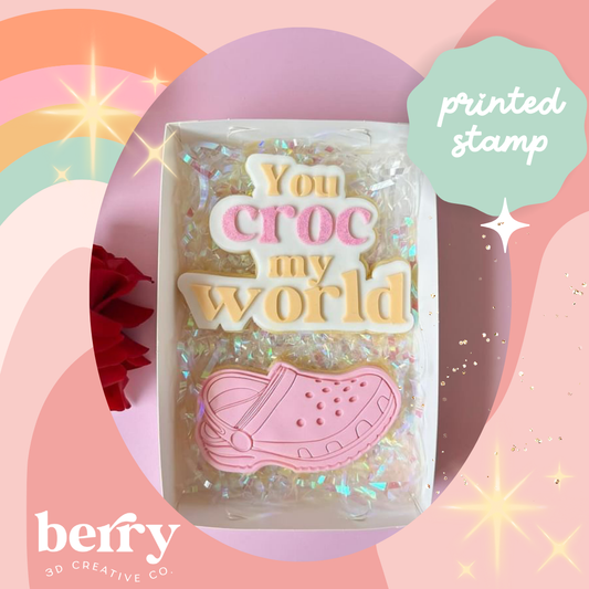 You Croc My World Stamp and matching cutter