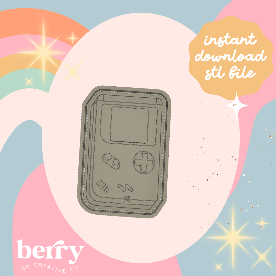 Game Boy Cookie Cutter and Stamp stl file