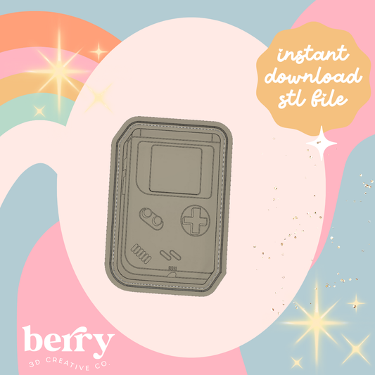Game Boy Cookie Cutter and Stamp stl file