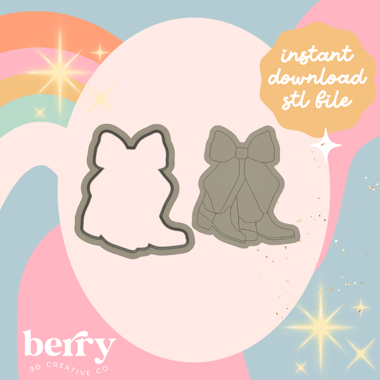 Boots and Bows Cutter and Stamp stl file