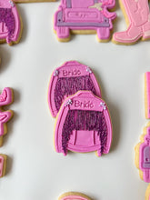 Load image into Gallery viewer, Bride to be Tassel Jacket Debosser with matching cookie cutter
