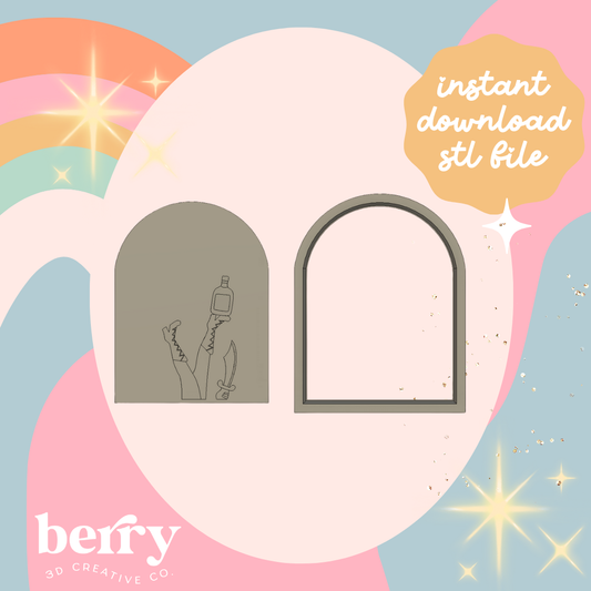 Whiskey on Pirate Boots cutter and Stamp stl file