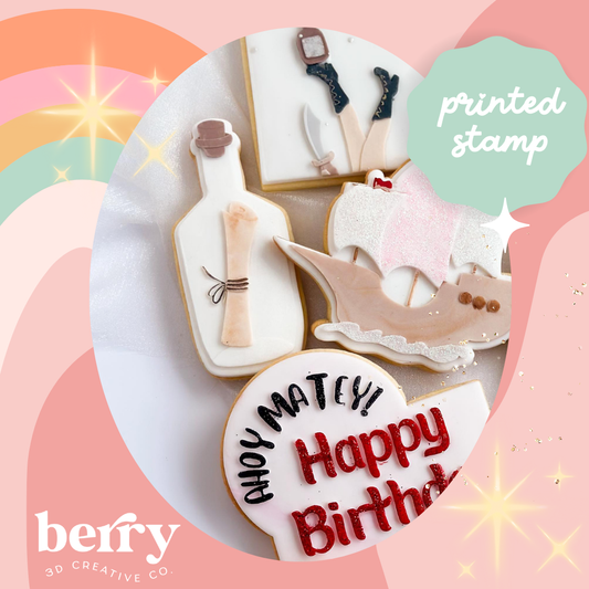 Message in a Bottle - Pirate Collection Stamp and matching cutter