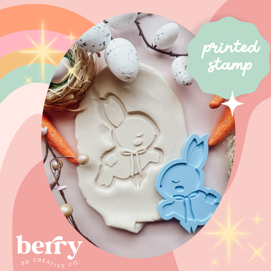 Boho Easter Bunny Debosser Stamp with matching Cookie Cutter