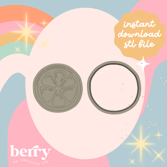 Lemon Slice Cutter and Stamp stl file