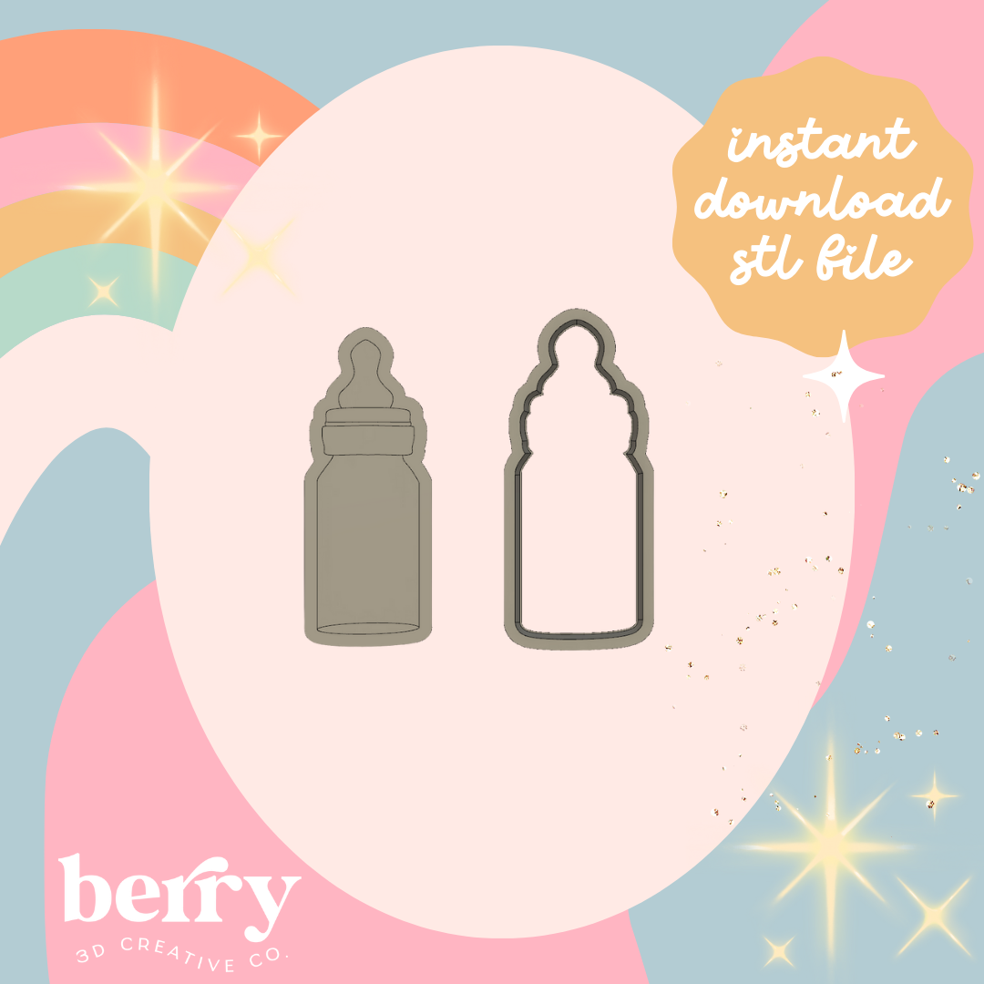 Baby Bottle Cutter and Stamp stl file