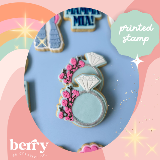 Diamond Ring with flowers and matching cutter