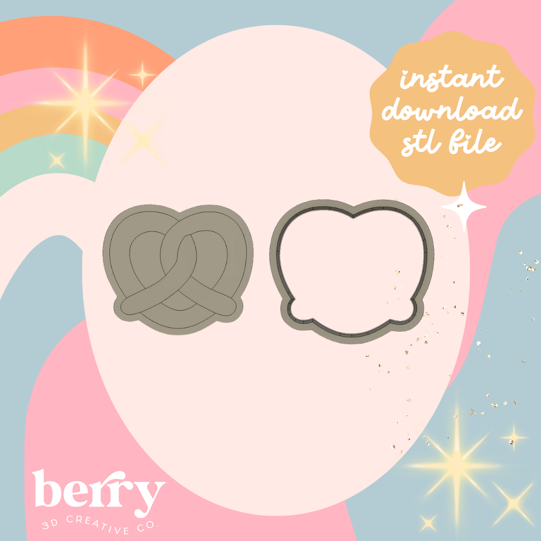 Pretzel cutter and Stamp stl file