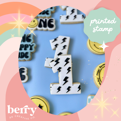 Lightening bolt backing stamp - debosser
