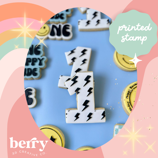 Lightening bolt backing stamp - debosser