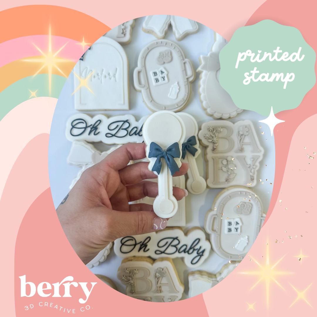 Vintage Rattle with Double Bow Debosser and matching cutter