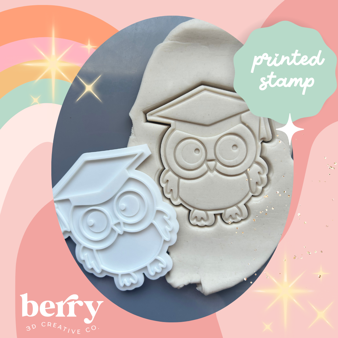 Scholar Owl Stamp and matching cutter