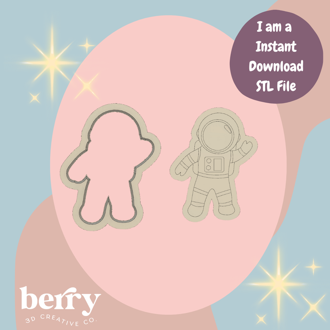 Astronaut Cutter & Stamp stl file