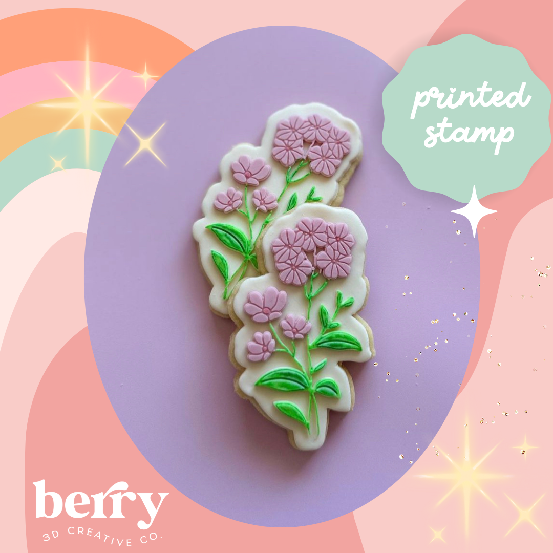 Bunch of Wildflower Debosser Stamp with matching Cookie Cutter