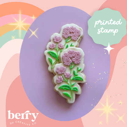 Bunch of Wildflower Debosser Stamp with matching Cookie Cutter