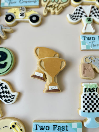 Trophy debosser and matching cutter