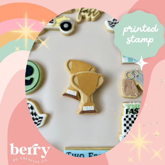 Trophy debosser and matching cutter